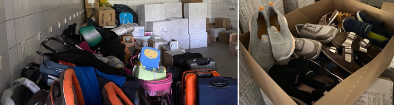 Kinderwägen, Reisekoffer, Kleidung und Schuhe: BAUR-Gruppe spendet an das BRK und die Kath. Pfarrei Altenkunstadt.