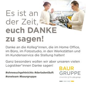 Mit einer Danke-Kampagne feierte die BAUR-Gruppe im April ihre Mitarbeiter*innen in den sozialen Netzwerken.