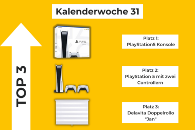 Top 3 der der meistbestellten Artikel im Zeitraum: 31.07.23 – 06.08.23